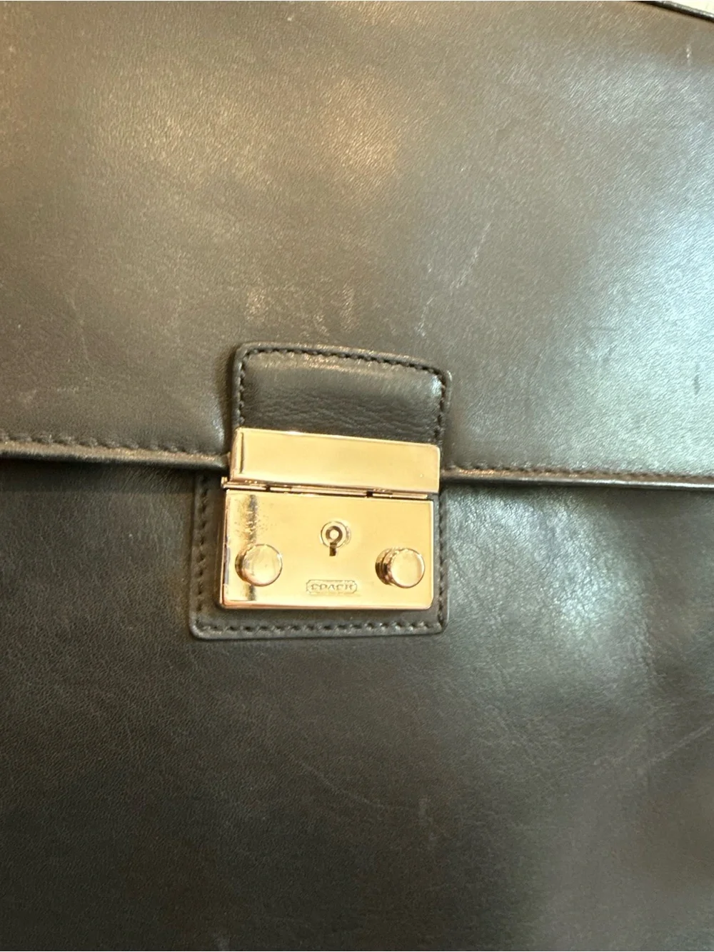 Coach Leather Briefcase Lexington Black Style K1E-5334 Vintage